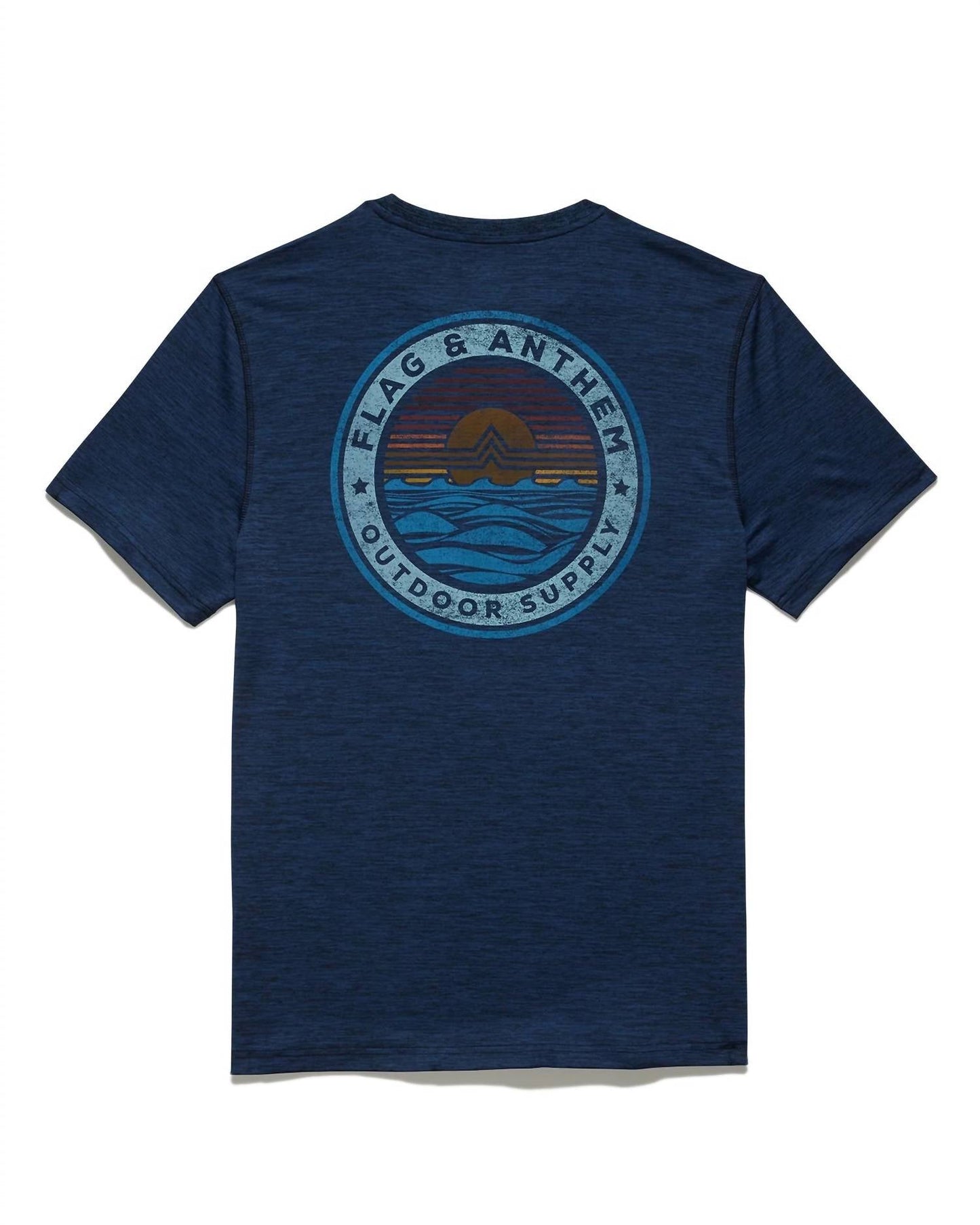 Flags & Anthem - Logo Heritage Sunset Upf Performance Graphic Tee