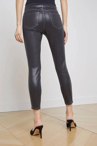 L'Agence - Margot High Rise Mix Stitch Skinny Jeans
