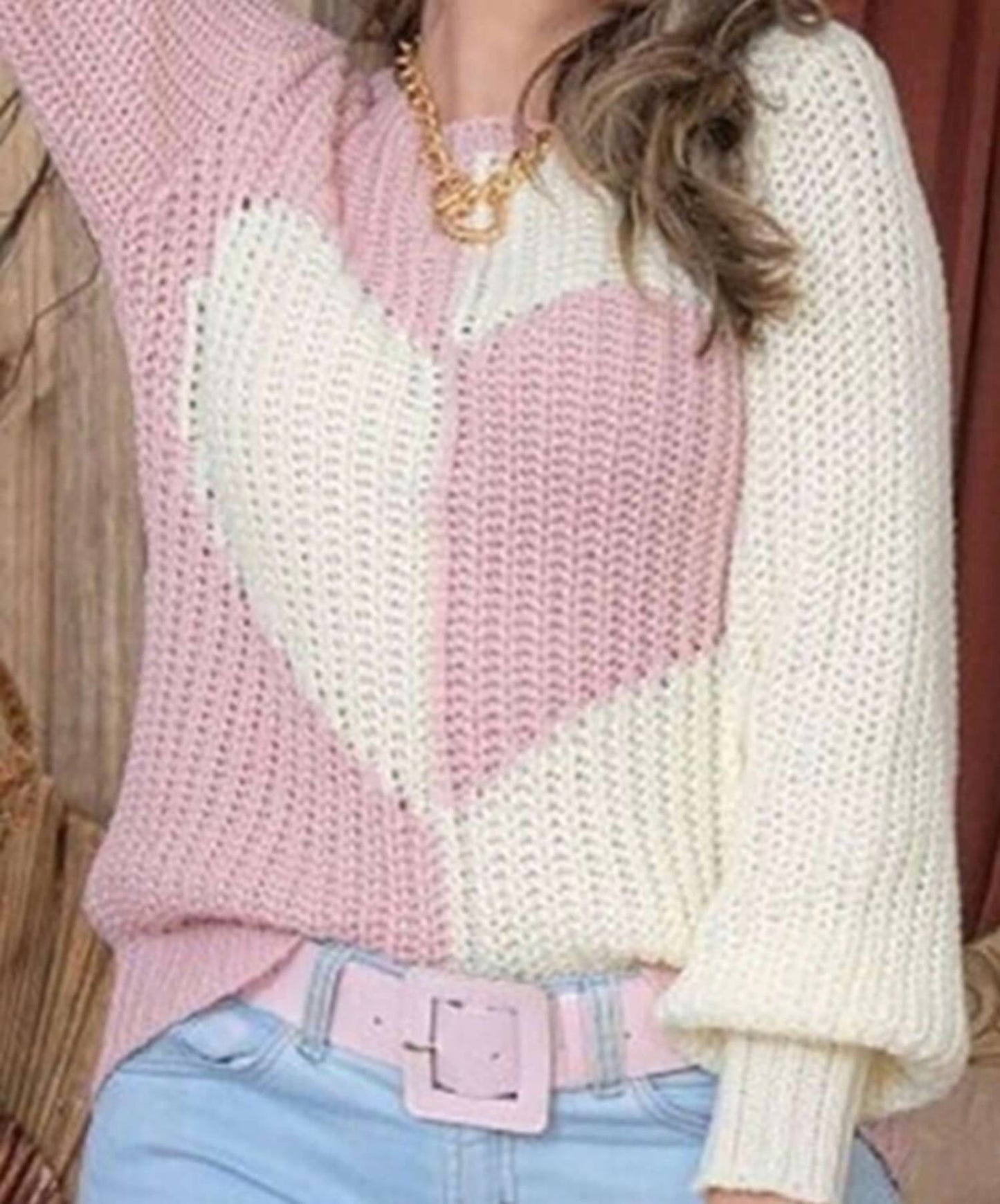 Bibi - Posie Heart Knit Sweater