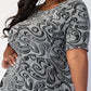 The Curve La - Plus Size Lurex Knit Short Sleeve Midi Dress With Pockets