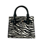Michael Kors - Women's Hamilton Leather Zebra Print Satchel Crossbody