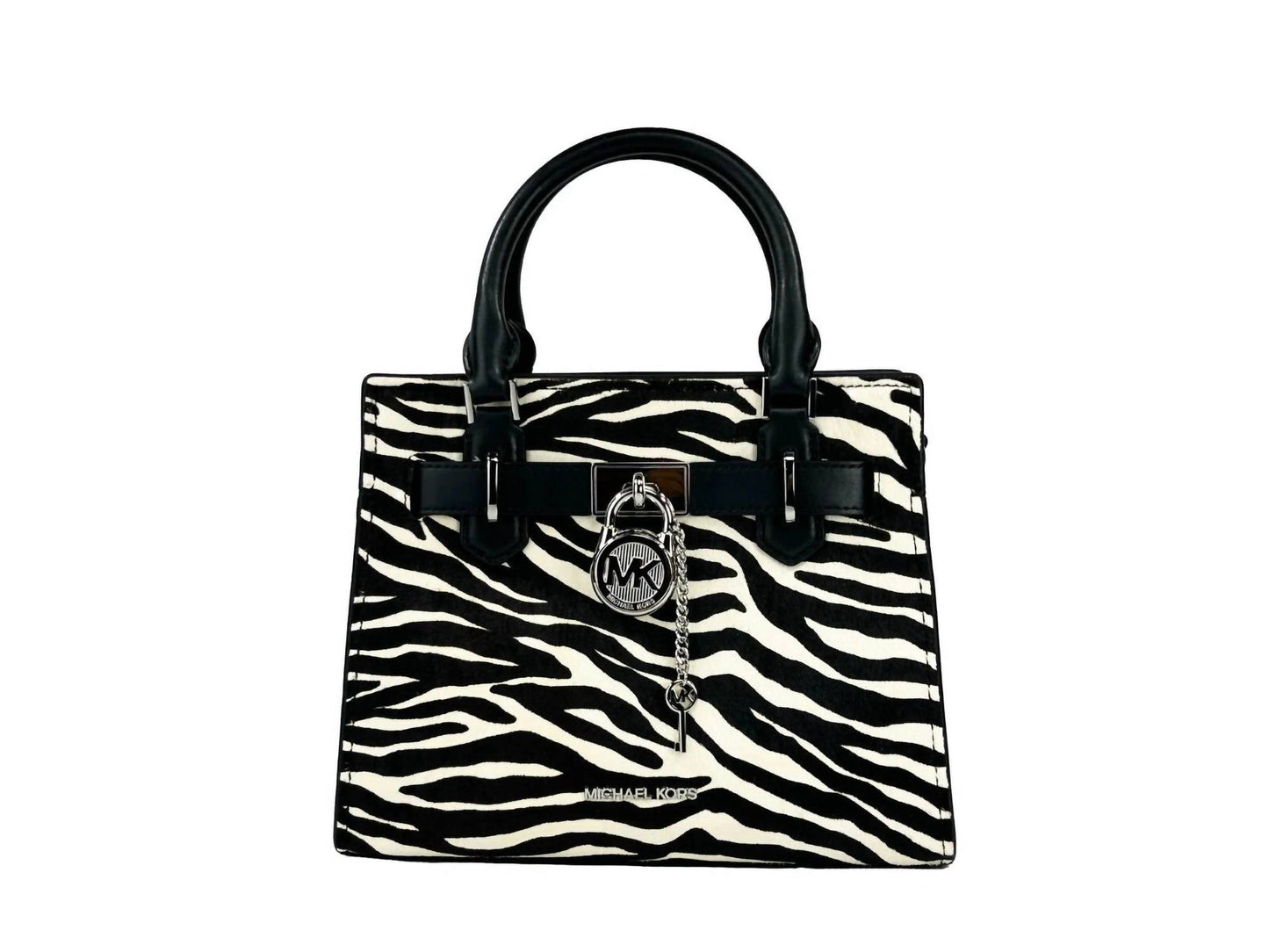 Michael Kors - Women's Hamilton Leather Zebra Print Satchel Crossbody