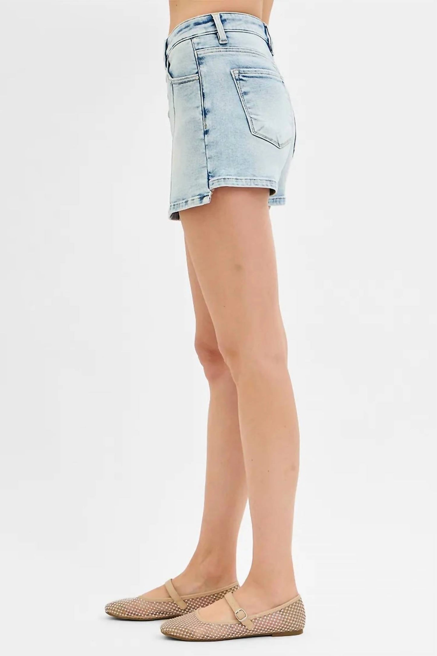Trendsi - Risen Full Size High Rise Button Down Skorts Plus Size