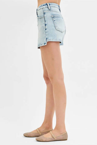 Trendsi - Risen Full Size High Rise Button Down Skorts Plus Size