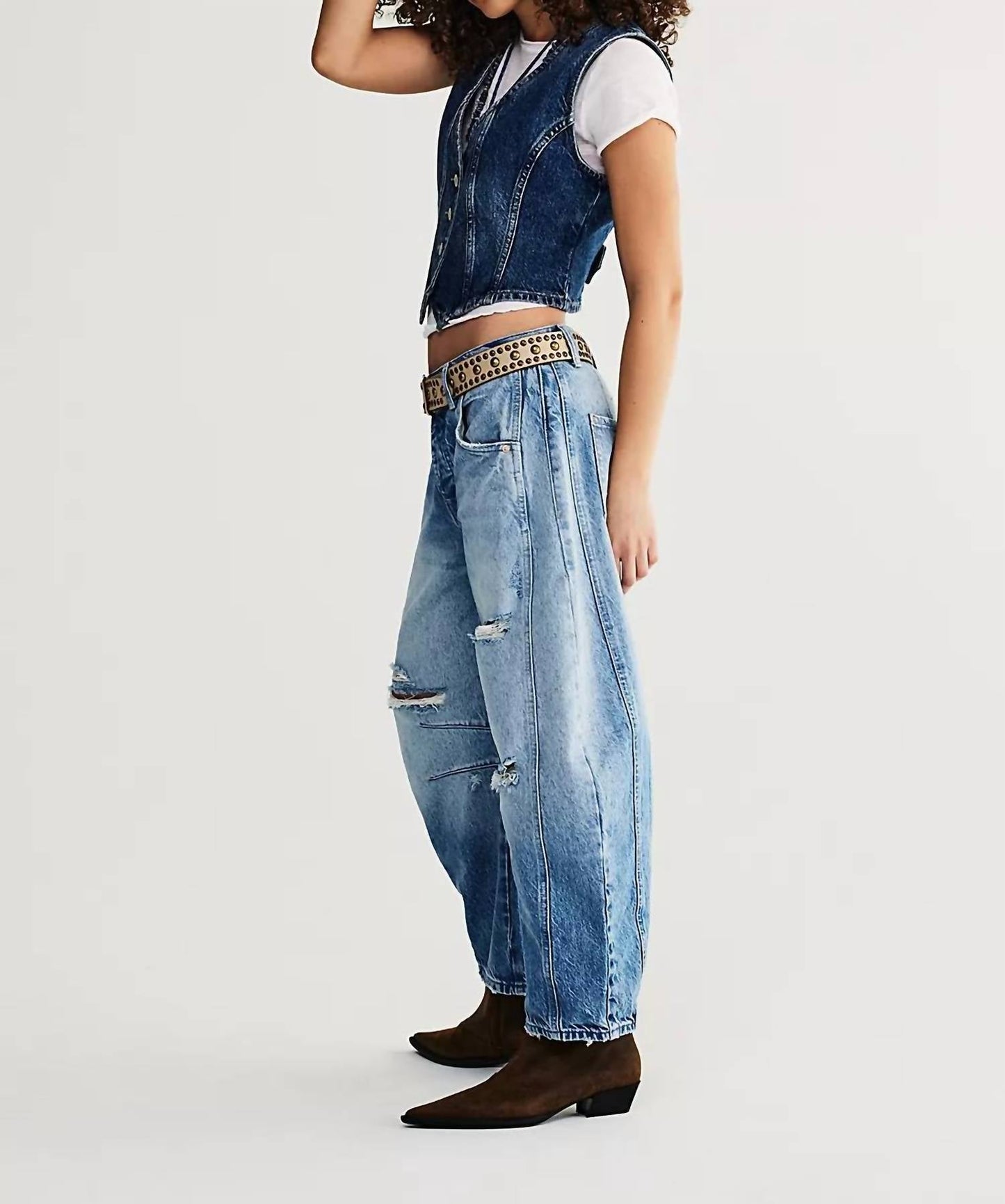 Free People - Good Luck Mid-rise Barrel Jeans