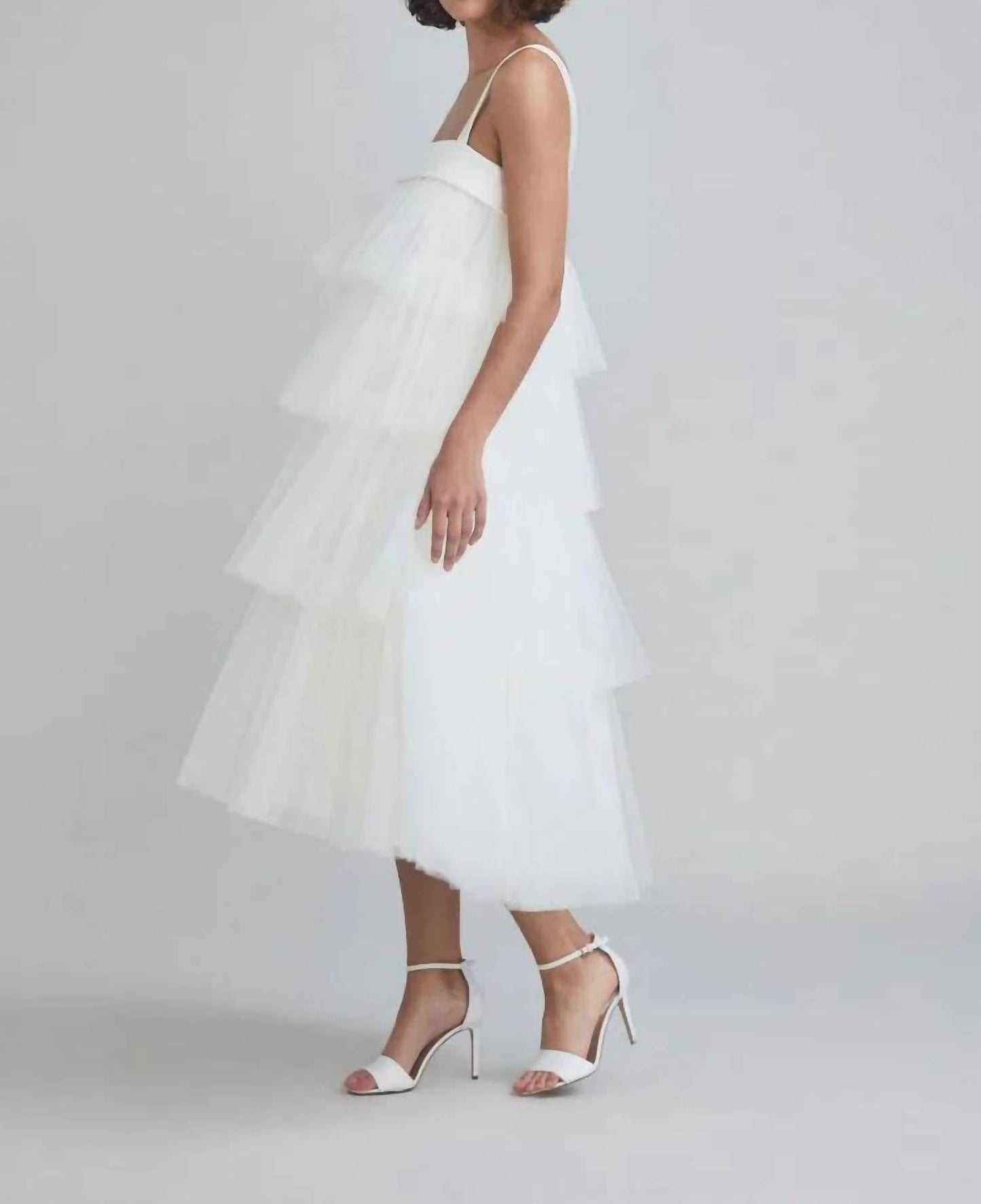 Amsale - Tiered Pleated Tulle Wedding Dress