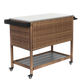 Outdoor Wicker Bar Cart