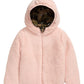 Tucker + Tate Kids' Reversible Faux Shearling Hooded Jacket in Pink English- Camo Stars  Size 8