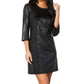 Angel Apparel - Vegan Leather/Suede Scoop Dress