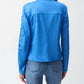 Joseph Ribkoff - Foiled Faux Suede Moto Jacket