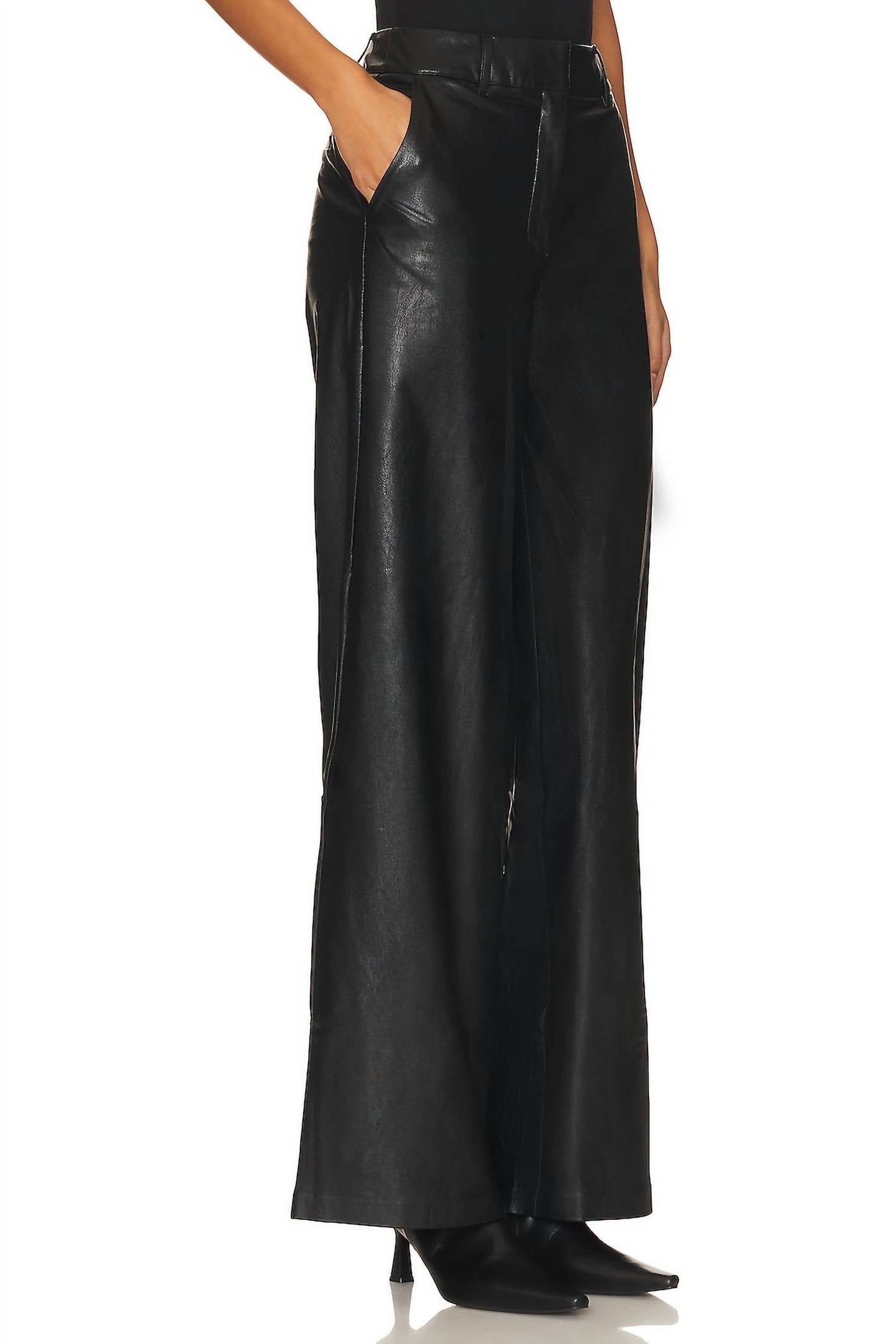 Commando - FAUX LEATHER WIDE LEG TROUSER