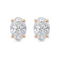 Diana M Jewels - 4.00 Cts Lab Grown Oval Cut Stud Earrings