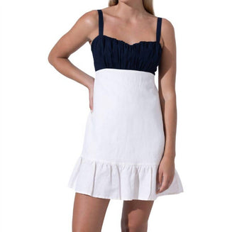 Lusana - Reece Ruffle Linen Dress