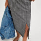 Free People - Free People Penelope Gingham Midi Skirt
