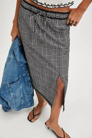 Free People - Free People Penelope Gingham Midi Skirt