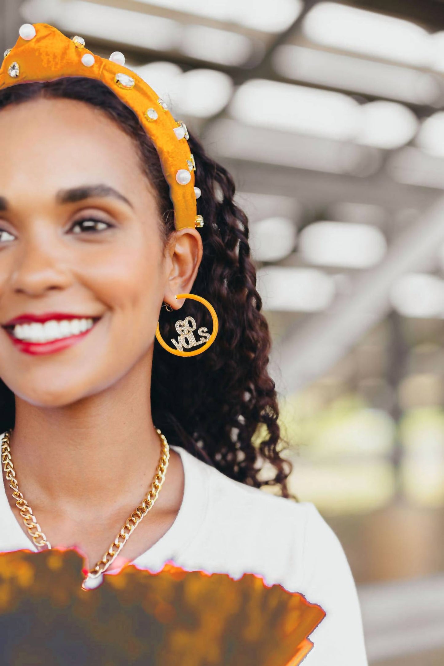 Brianna Cannon - Women's University Of Tennessee Pave Hoop Earrings