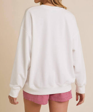 Daisy - All American Embroidered Crewneck Sweatshirt