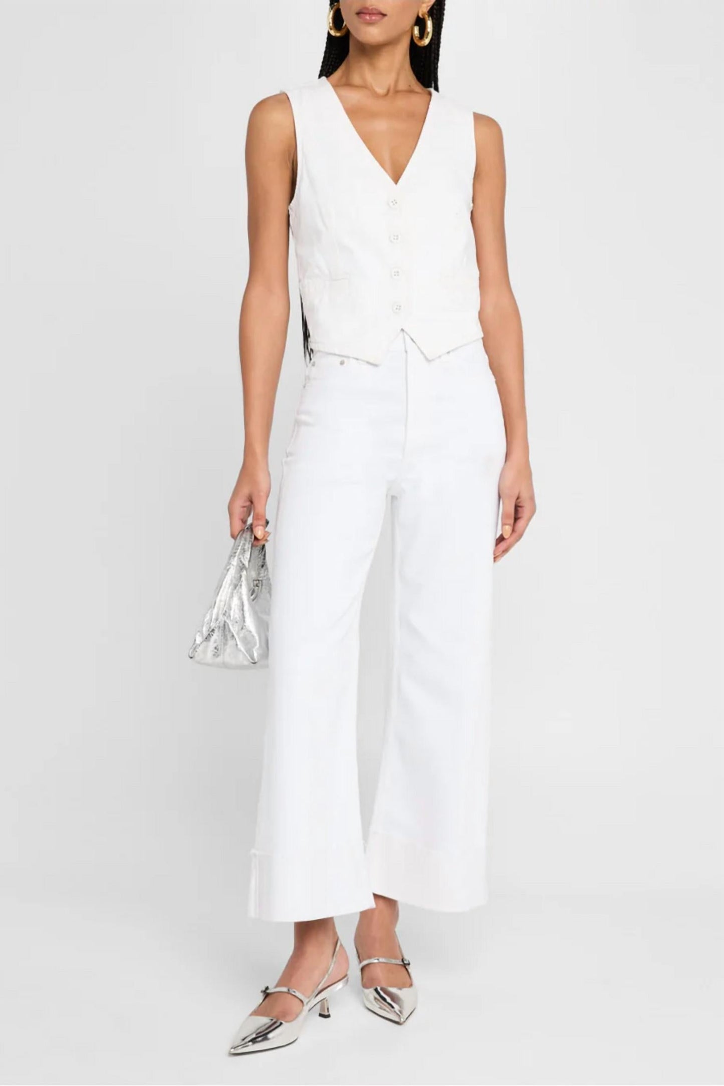 Pistola - Lana Crop With Cuff High Rise Wide Leg Jean