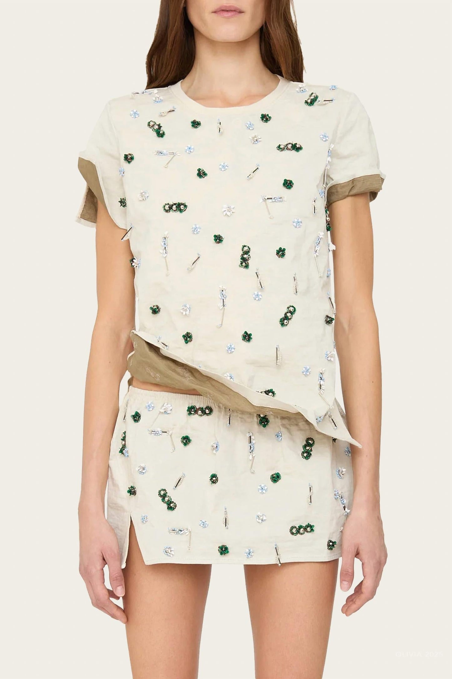 Christopher Esber - Embla Beaded Crushed Tee
