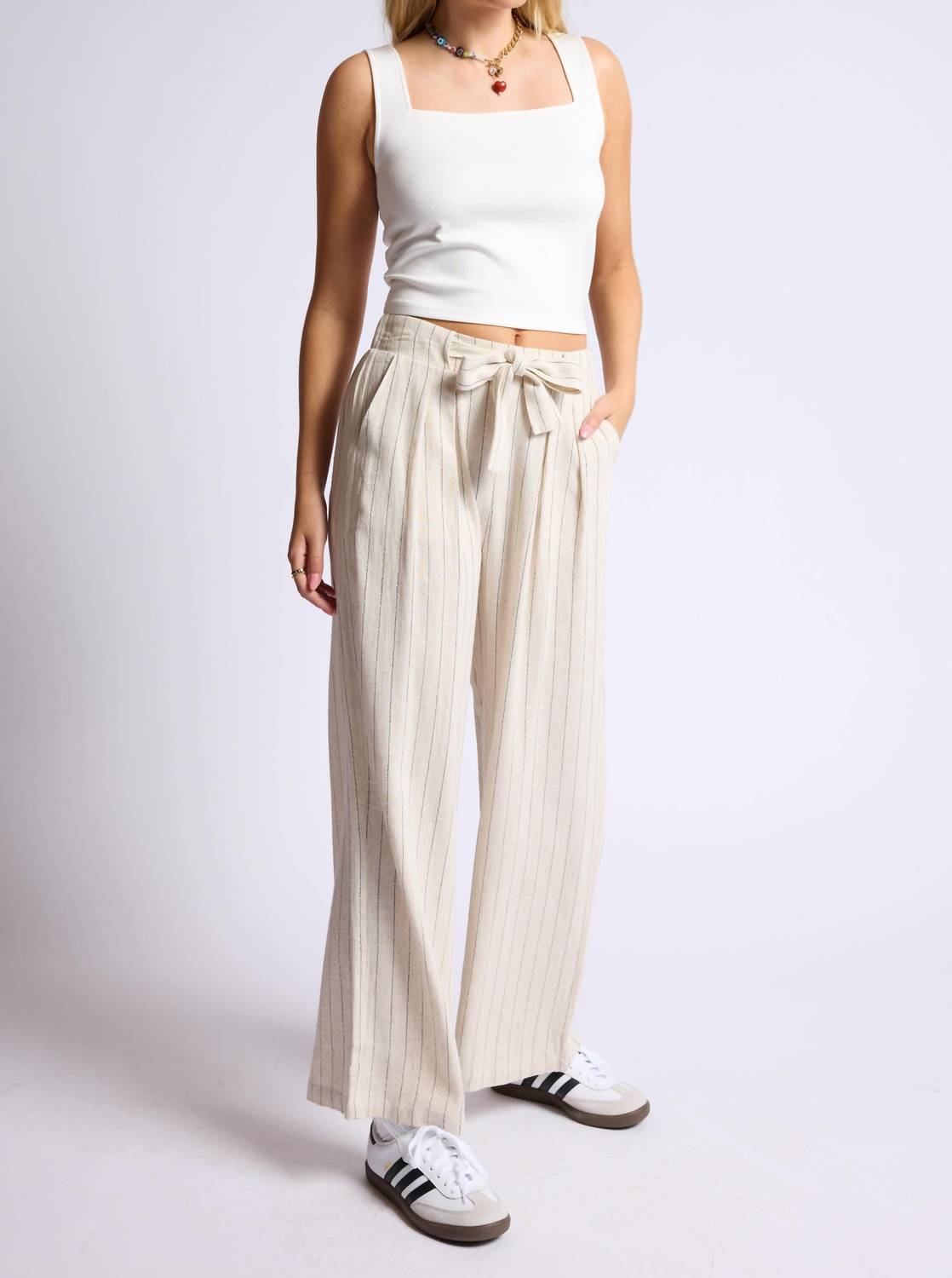Sage The Label - Baked Goods Belted Front Pleat Crop Pant
