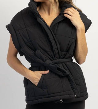 Crescent - AVALON TIE QUILTED PUFFER VEST