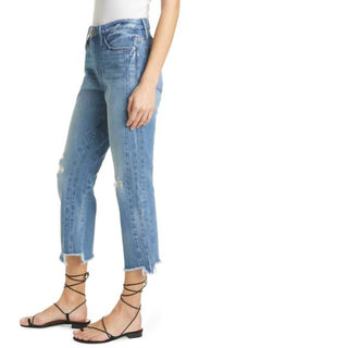 Frame - LE CROP MINI BOOT JAGGED EDGE JEANS