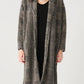 Dex - Houndstooth Plaid Knit Coat