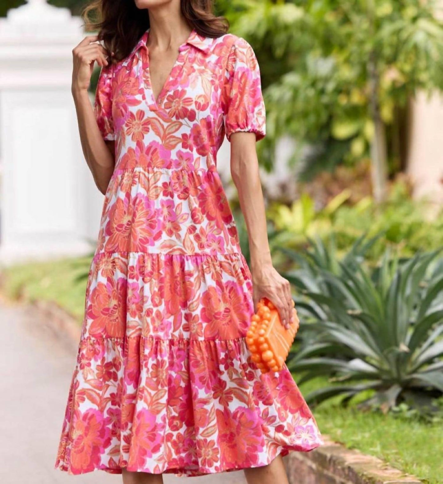 Jude Connally - Portia V-neck Midi Dress