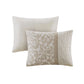 Embroidered 8 Piece Comforter Set Neutral Queen