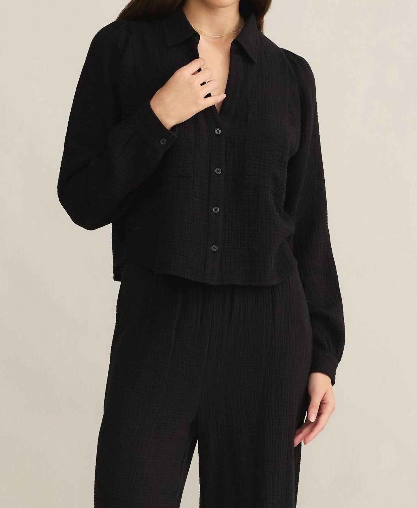 Z Supply - Campo Long Sleeve Button Up Gauze Top