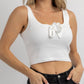 Promesa - BOW BLISS KNIT RIBBED TANK