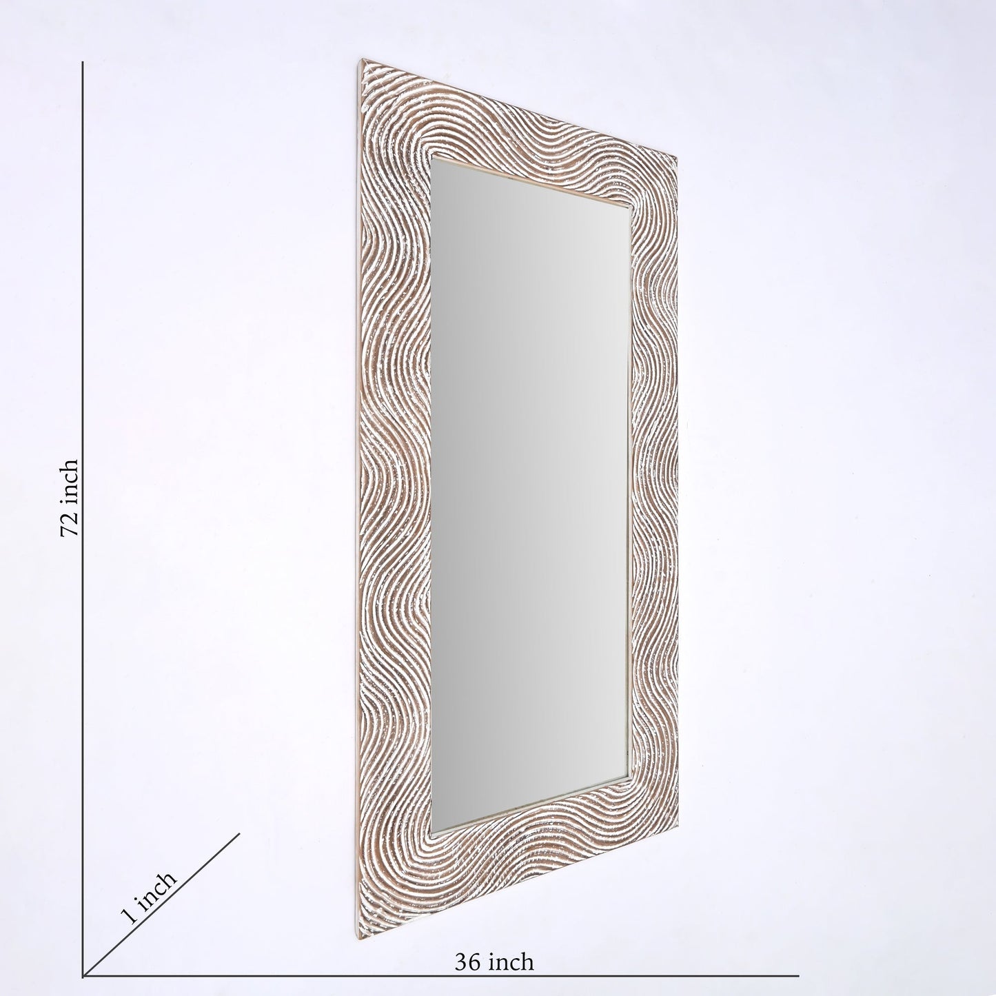 Oversized 36” x 72” Hand-Finished Wall Mirror