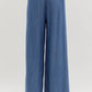 Entro - Pintuck Denim Wide Leg Pants