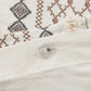 Full/Queen Cotton Printed Duvet Cover Set with Chenille