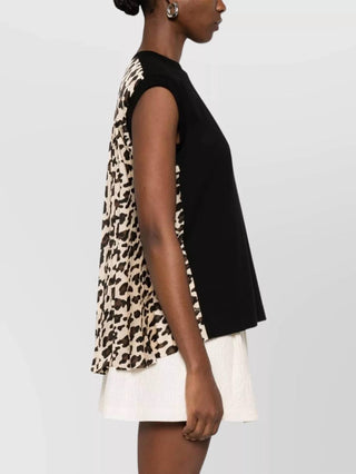 Sacai - Leopard Print Cotton Jersey T-shirt