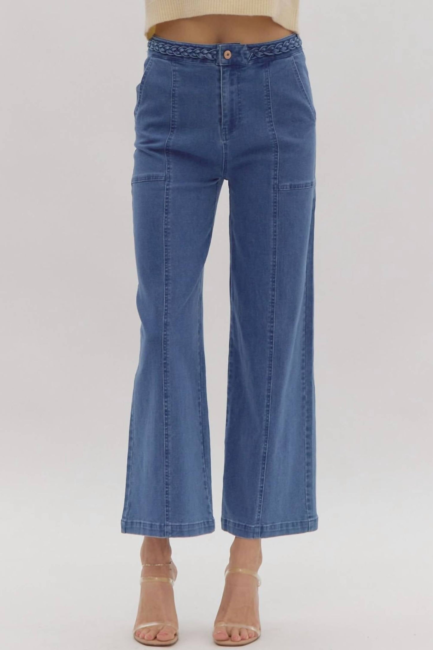 Entro - Women's Textured Wide Leg Pant