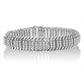 14K White Gold 5.0 Cttw Round Brilliant Cut Diamond 7" S Wave Serpentine Tennis Bracelet (H-I Color, I1-I2 Clarity)