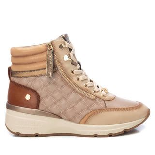 Xti - Women's Carmela Collection Leather Sneaker Booties