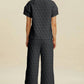 Double Take - Texture Top and Pants Set