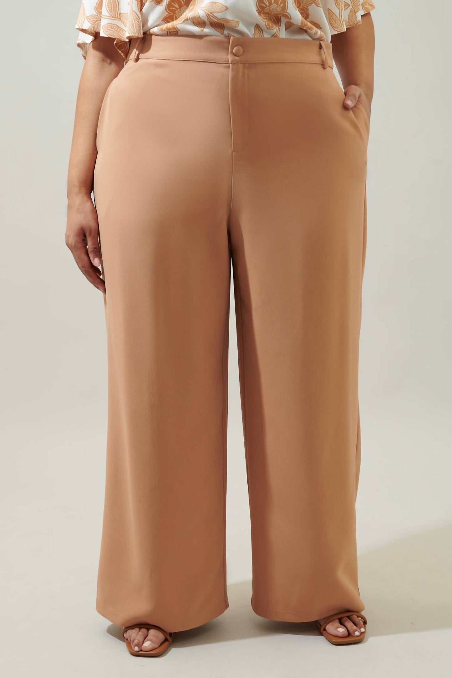 Sugarlips - Women's Chelsea Belted Wide Leg Trousers Curve