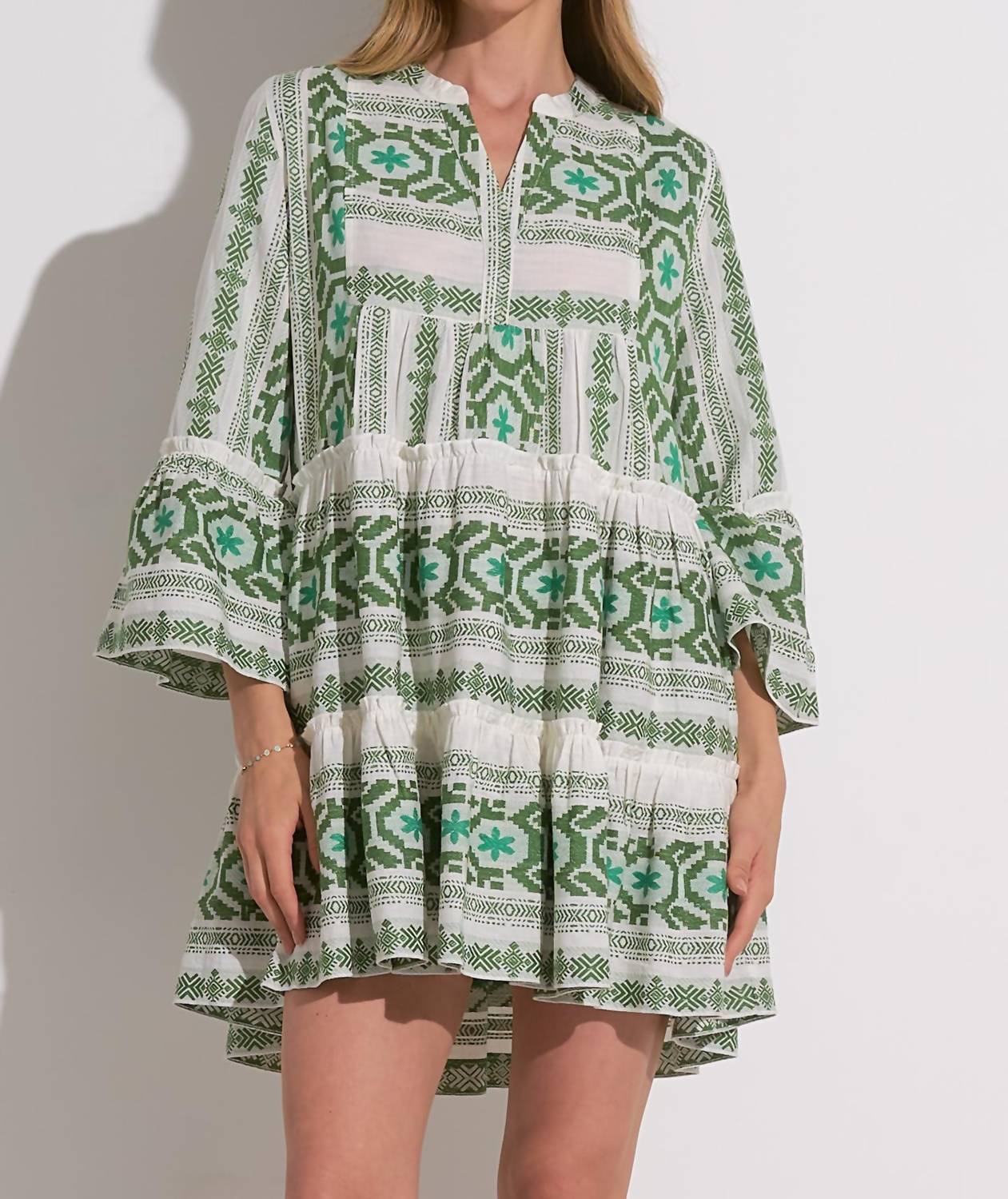 Elan - Aztec 3/4 Sleeve Mini