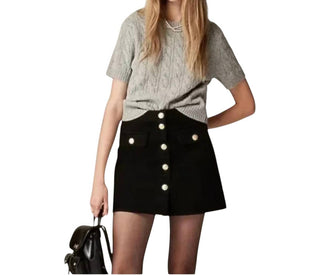 J.Crew - Button-front Denim Mini Skirt