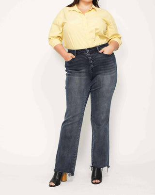 Judy Blue - High Waist Button Fly Straight Denim Jeans