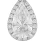 Allyanna Gifts - Women's Moissanite Pear Shape Halo Drop Huggie Earrings