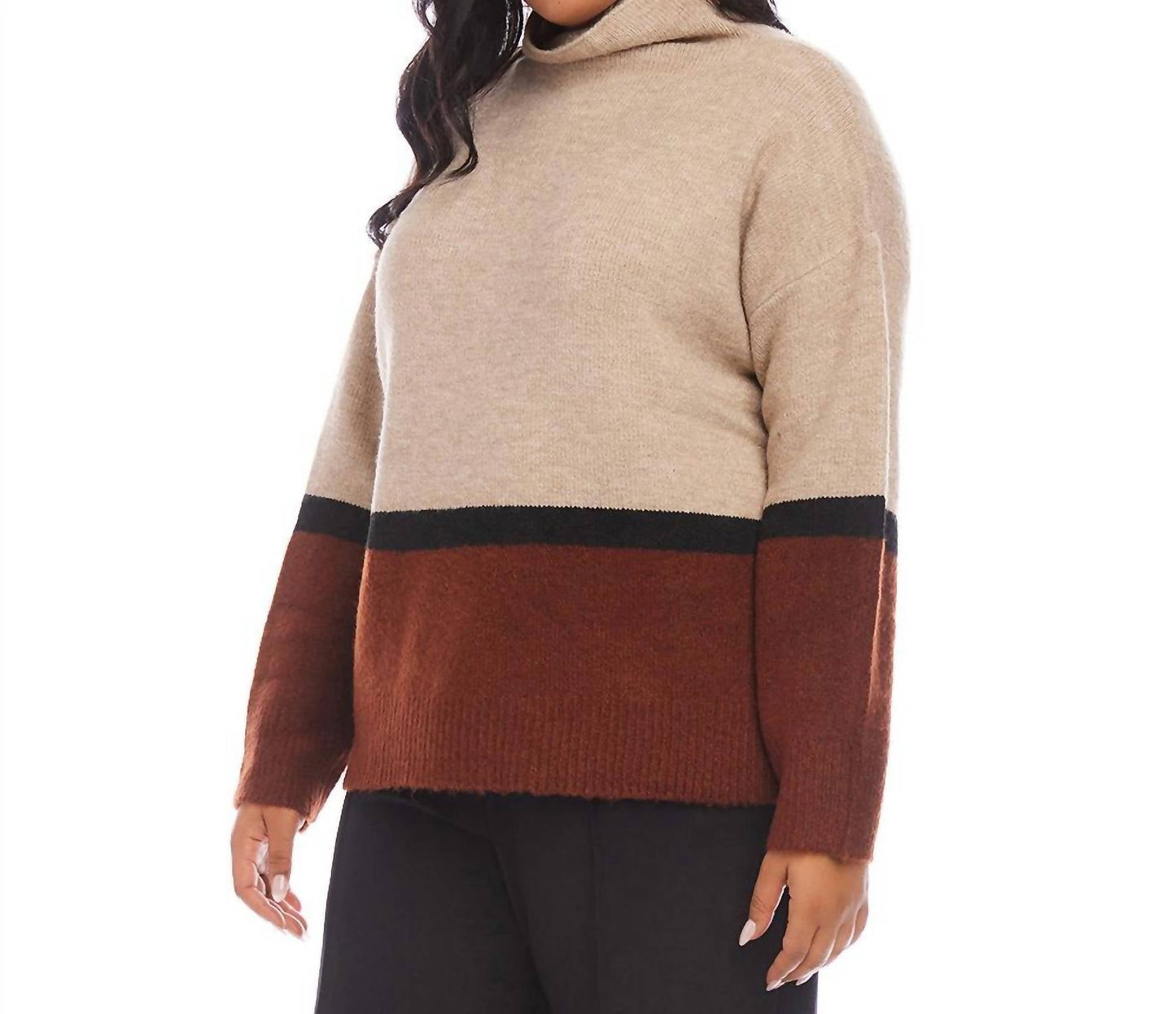 Karen Kane - Plus Size Colorblock Sweater