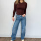 Free People - Ettie Double Button Straight Leg Denim