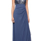 Alex Evenings - Long Empire Sequin Side Ruffle Gown