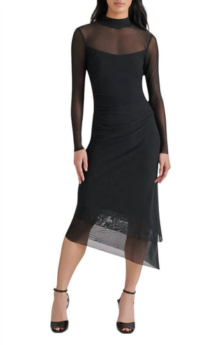 Steve Madden - Blare Long Sleeve Mesh Midi Dress
