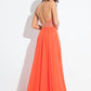 Rachel Allan - Open Back Beaded Chiffon Gown