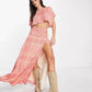 Free People - 2pc Marion Printed Crop Tee & Maxi Skirt Set